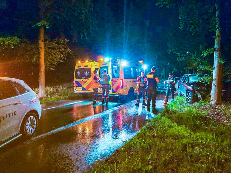 Auto komt hard tegen boom tot stilstand in Schijndel