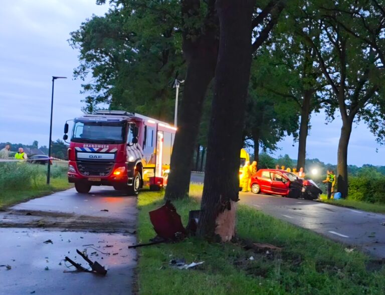 Automobilist zwaargewond na botsing tegen boom in Beek en Donk